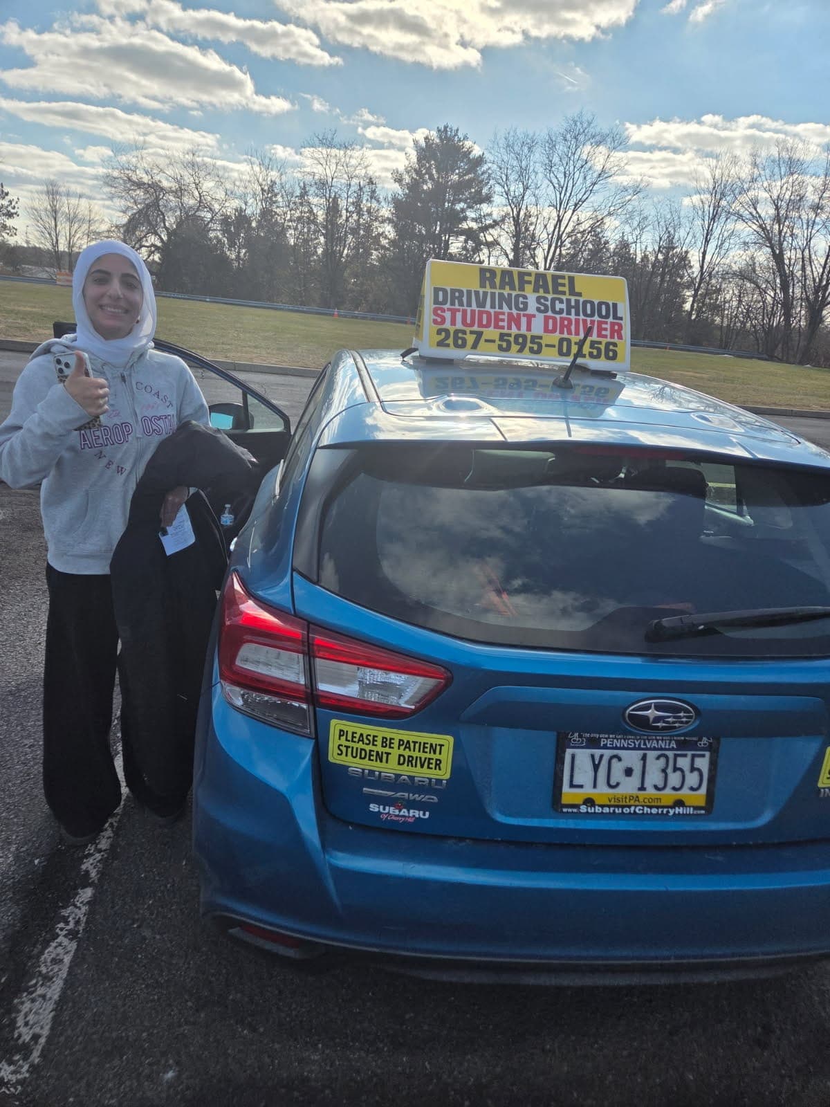 Successful driving school student - January 2026