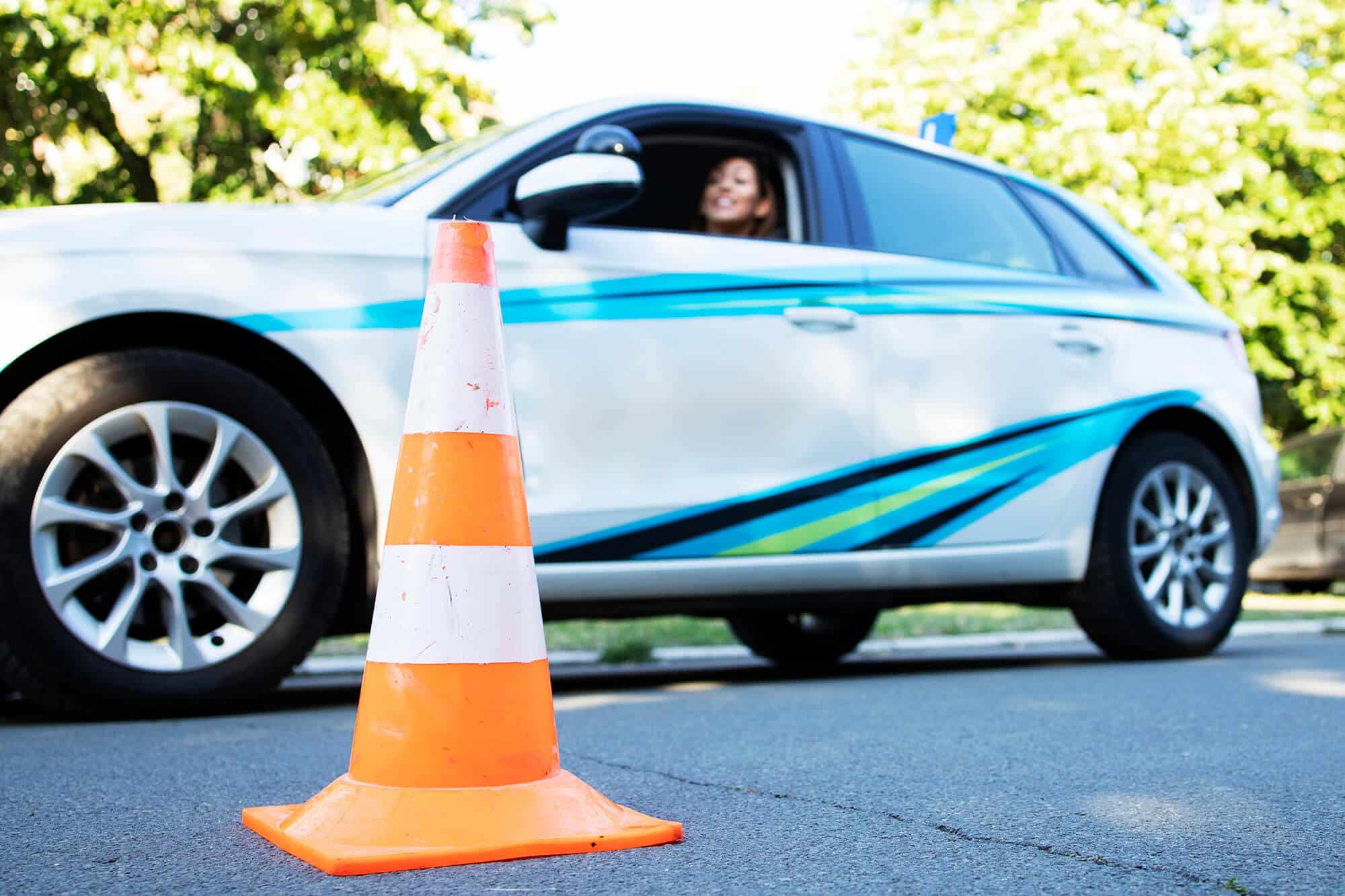 Student ready for driving class